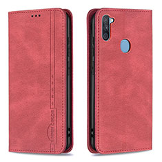 Handytasche Stand Schutzhülle Flip Leder Hülle B15F für Samsung Galaxy A11 Rot