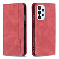 Handytasche Stand Schutzhülle Flip Leder Hülle B15F für Samsung Galaxy A23 4G Rot