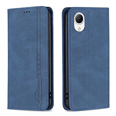 Handytasche Stand Schutzhülle Flip Leder Hülle B15F für Samsung Galaxy A23e 5G Blau