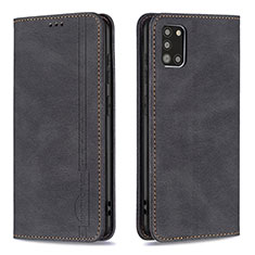 Handytasche Stand Schutzhülle Flip Leder Hülle B15F für Samsung Galaxy A31 Schwarz