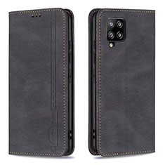 Handytasche Stand Schutzhülle Flip Leder Hülle B15F für Samsung Galaxy A42 5G Schwarz