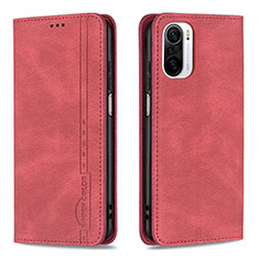 Handytasche Stand Schutzhülle Flip Leder Hülle B15F für Xiaomi Mi 11i 5G Rot