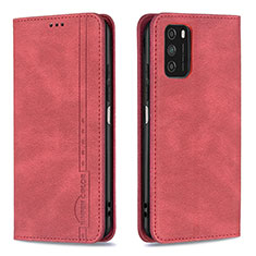 Handytasche Stand Schutzhülle Flip Leder Hülle B15F für Xiaomi Poco M3 Rot