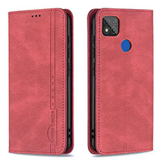 Handytasche Stand Schutzhülle Flip Leder Hülle B15F für Xiaomi Redmi 9 Activ Rot