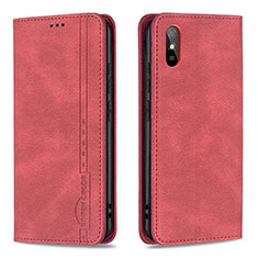 Handytasche Stand Schutzhülle Flip Leder Hülle B15F für Xiaomi Redmi 9i Rot