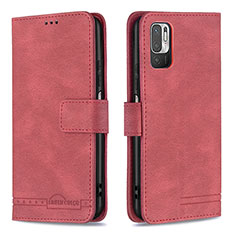 Handytasche Stand Schutzhülle Flip Leder Hülle B15F für Xiaomi Redmi Note 10 5G Rot