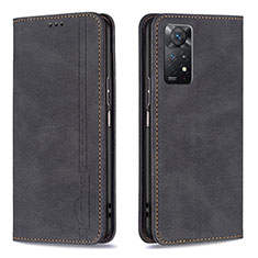 Handytasche Stand Schutzhülle Flip Leder Hülle B15F für Xiaomi Redmi Note 11 Pro 5G Schwarz