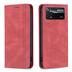 Handytasche Stand Schutzhülle Flip Leder Hülle B15F für Xiaomi Redmi Note 11E Pro 5G Rot