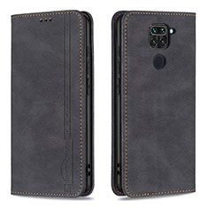 Handytasche Stand Schutzhülle Flip Leder Hülle B15F für Xiaomi Redmi Note 9 Schwarz