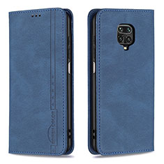 Handytasche Stand Schutzhülle Flip Leder Hülle B15F für Xiaomi Redmi Note 9S Blau