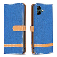 Handytasche Stand Schutzhülle Flip Leder Hülle B16F für Samsung Galaxy A04E Blau