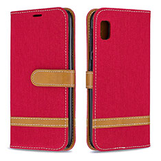Handytasche Stand Schutzhülle Flip Leder Hülle B16F für Samsung Galaxy A10e Rot
