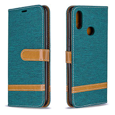 Handytasche Stand Schutzhülle Flip Leder Hülle B16F für Samsung Galaxy A10s Grün