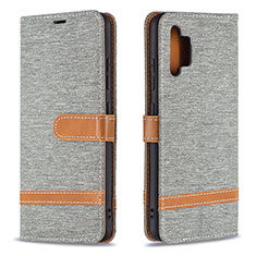 Handytasche Stand Schutzhülle Flip Leder Hülle B16F für Samsung Galaxy A32 5G Grau