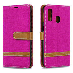 Handytasche Stand Schutzhülle Flip Leder Hülle B16F für Samsung Galaxy A40 Pink
