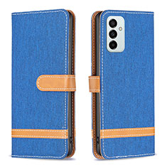 Handytasche Stand Schutzhülle Flip Leder Hülle B16F für Samsung Galaxy F23 5G Blau