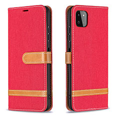 Handytasche Stand Schutzhülle Flip Leder Hülle B16F für Samsung Galaxy F42 5G Rot