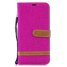 Handytasche Stand Schutzhülle Flip Leder Hülle B16F für Samsung Galaxy M10 Pink