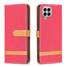 Handytasche Stand Schutzhülle Flip Leder Hülle B16F für Samsung Galaxy M33 5G Rot