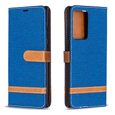 Handytasche Stand Schutzhülle Flip Leder Hülle B16F für Samsung Galaxy Note 20 Ultra 5G Blau