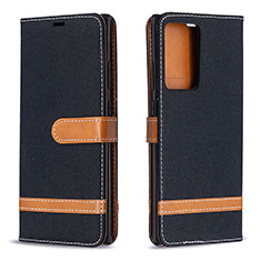 Handytasche Stand Schutzhülle Flip Leder Hülle B16F für Samsung Galaxy Note 20 Ultra 5G Schwarz