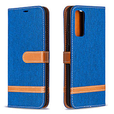 Handytasche Stand Schutzhülle Flip Leder Hülle B16F für Samsung Galaxy S20 FE 5G Blau