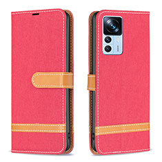 Handytasche Stand Schutzhülle Flip Leder Hülle B16F für Xiaomi Mi 12T Pro 5G Rot