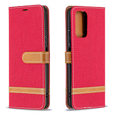 Handytasche Stand Schutzhülle Flip Leder Hülle B16F für Xiaomi Redmi Note 10 Pro Max Rot