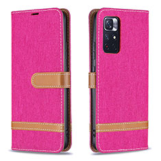 Handytasche Stand Schutzhülle Flip Leder Hülle B16F für Xiaomi Redmi Note 11 5G Pink