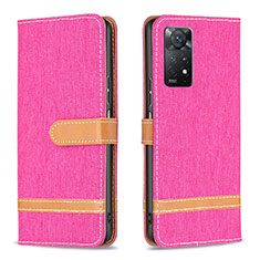 Handytasche Stand Schutzhülle Flip Leder Hülle B16F für Xiaomi Redmi Note 11 Pro 5G Pink
