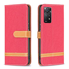 Handytasche Stand Schutzhülle Flip Leder Hülle B16F für Xiaomi Redmi Note 11 Pro 5G Rot