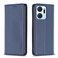 Handytasche Stand Schutzhülle Flip Leder Hülle B17F für Huawei Honor X7a Blau