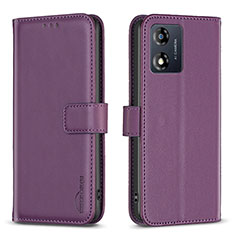 Handytasche Stand Schutzhülle Flip Leder Hülle B17F für Motorola Moto E13 Violett