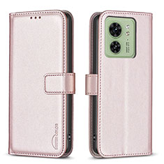 Handytasche Stand Schutzhülle Flip Leder Hülle B17F für Motorola Moto Edge (2023) 5G Rosegold