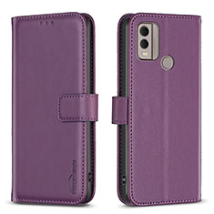 Handytasche Stand Schutzhülle Flip Leder Hülle B17F für Nokia C22 Violett