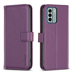 Handytasche Stand Schutzhülle Flip Leder Hülle B17F für Nokia G22 Violett