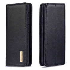 Handytasche Stand Schutzhülle Flip Leder Hülle B17F für Samsung Galaxy A30S Schwarz