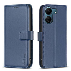 Handytasche Stand Schutzhülle Flip Leder Hülle B17F für Xiaomi Redmi 13C Blau