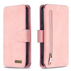 Handytasche Stand Schutzhülle Flip Leder Hülle B18F für Samsung Galaxy A50 Rosegold