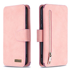 Handytasche Stand Schutzhülle Flip Leder Hülle B18F für Samsung Galaxy A50S Rosegold