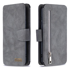 Handytasche Stand Schutzhülle Flip Leder Hülle B18F für Samsung Galaxy A51 5G Grau