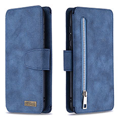 Handytasche Stand Schutzhülle Flip Leder Hülle B18F für Samsung Galaxy A70S Blau