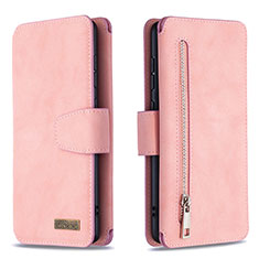 Handytasche Stand Schutzhülle Flip Leder Hülle B18F für Samsung Galaxy A71 4G A715 Rosegold