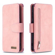 Handytasche Stand Schutzhülle Flip Leder Hülle B18F für Samsung Galaxy A81 Rosegold