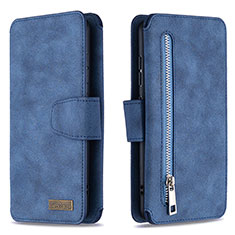 Handytasche Stand Schutzhülle Flip Leder Hülle B18F für Samsung Galaxy M40S Blau