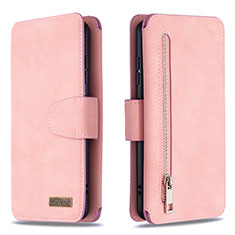 Handytasche Stand Schutzhülle Flip Leder Hülle B18F für Samsung Galaxy M40S Rosegold