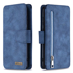 Handytasche Stand Schutzhülle Flip Leder Hülle B18F für Samsung Galaxy Note 10 Lite Blau