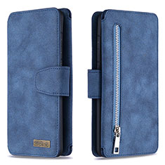 Handytasche Stand Schutzhülle Flip Leder Hülle B18F für Samsung Galaxy S20 Ultra 5G Blau