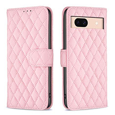 Handytasche Stand Schutzhülle Flip Leder Hülle B19F für Google Pixel 8a 5G Rosegold