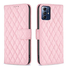 Handytasche Stand Schutzhülle Flip Leder Hülle B19F für Motorola Moto G Play Gen 2 Rosegold